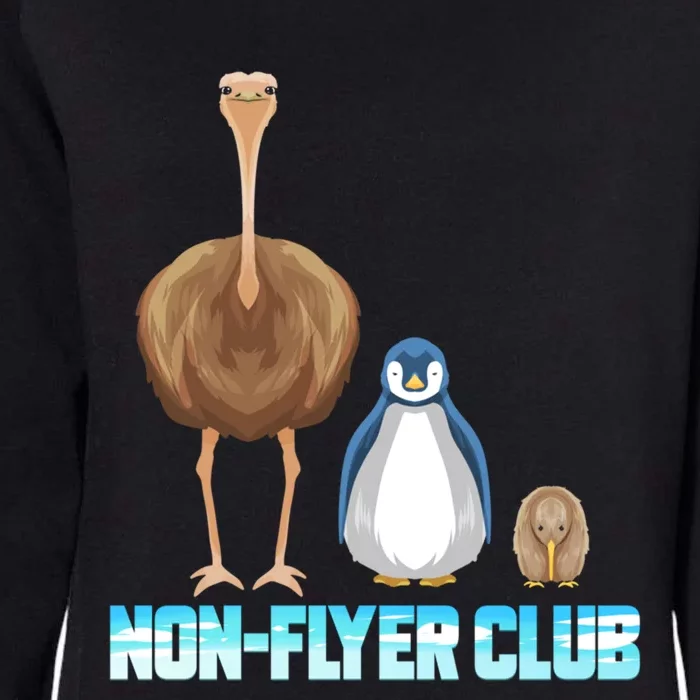 Non Flyer Club Gift Bird Bouquet Penguin Kiwi Bird Gift Womens California Wash Sweatshirt