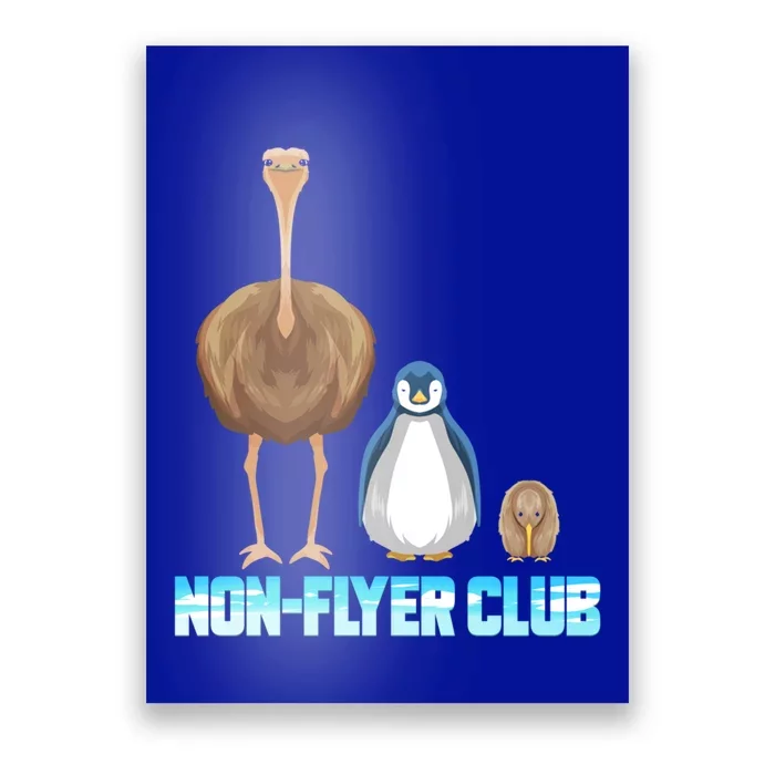 Non Flyer Club Gift Bird Bouquet Penguin Kiwi Bird Gift Poster