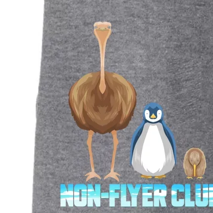 Non Flyer Club Gift Bird Bouquet Penguin Kiwi Bird Gift Doggie 3-End Fleece Hoodie