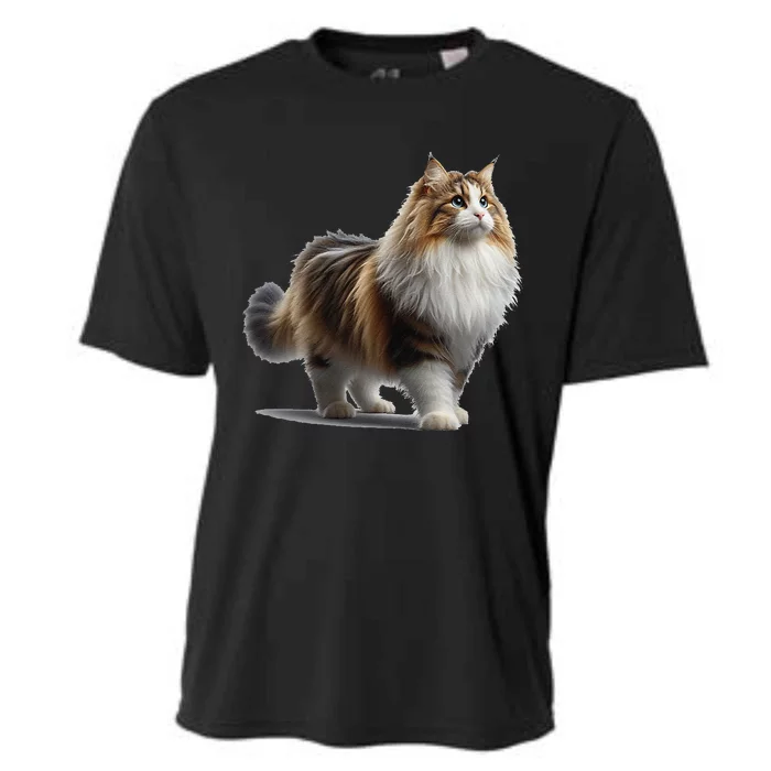 Norwegian Forest Cat. ArtistS Rendition. Cooling Performance Crew T-Shirt