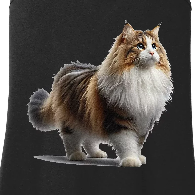 Norwegian Forest Cat. ArtistS Rendition. Ladies Essential Tank