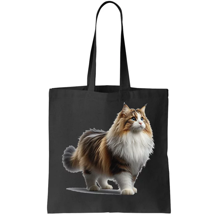 Norwegian Forest Cat. ArtistS Rendition. Tote Bag