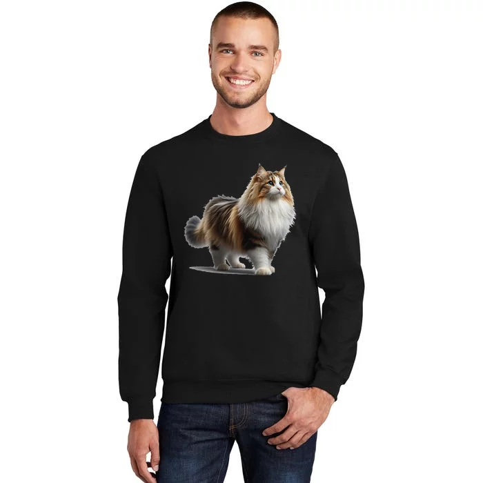 Norwegian Forest Cat. ArtistS Rendition. Tall Sweatshirt