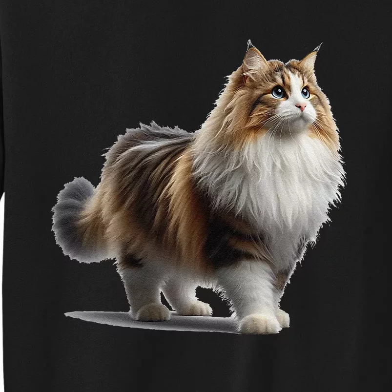 Norwegian Forest Cat. ArtistS Rendition. Tall Sweatshirt