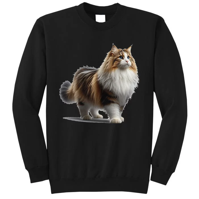 Norwegian Forest Cat. ArtistS Rendition. Tall Sweatshirt