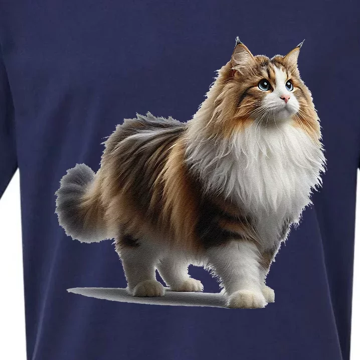 Norwegian Forest Cat. ArtistS Rendition. Sueded Cloud Jersey T-Shirt