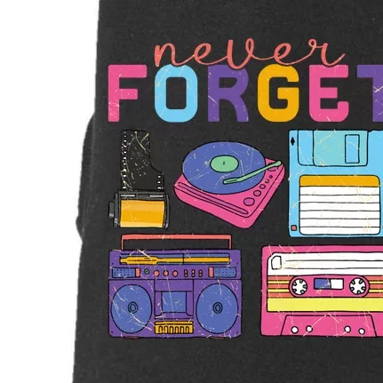 Never Forget Cassette Floppy Disk VHS CD Doggie 3-End Fleece Hoodie