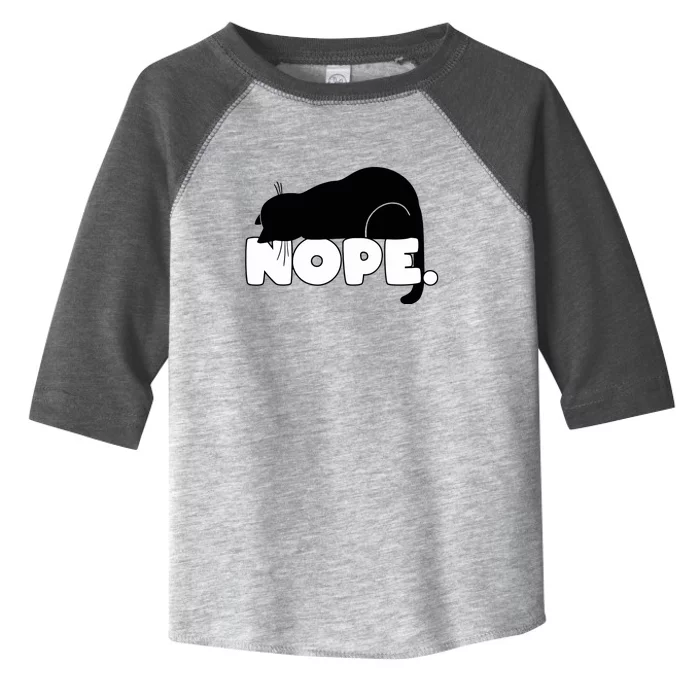 Nope Funny Cat Cat Lover Cat Humor Cute Cat Gift Toddler Fine Jersey T-Shirt