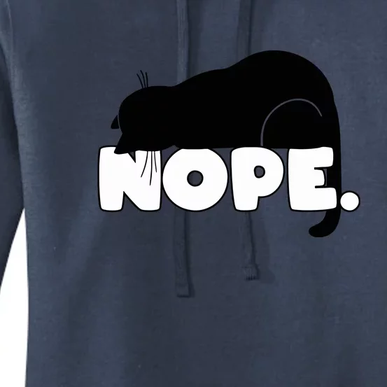 Nope Funny Cat Cat Lover Cat Humor Cute Cat Gift Women's Pullover Hoodie