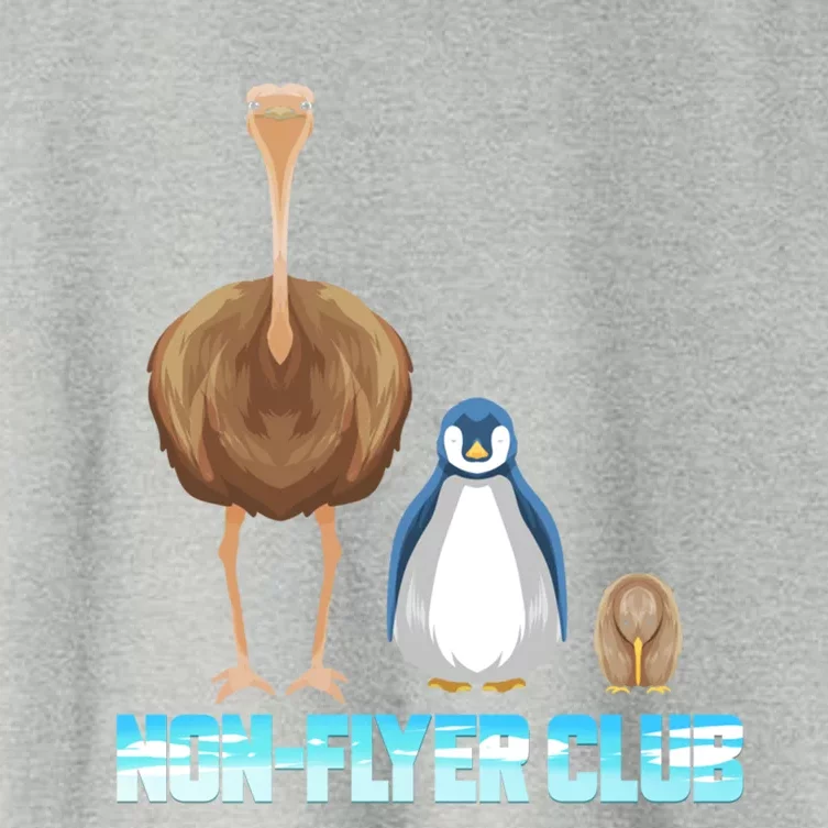 Non Flyer Club Gift Bird Bouquet Penguin Kiwi Bird Gift Women's Crop Top Tee