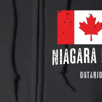 Niagara Falls CANADA CANADIAN Flag Full Zip Hoodie