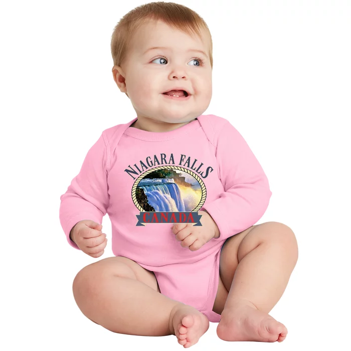 Niagara Falls Canada Usa Nature River Baby Long Sleeve Bodysuit