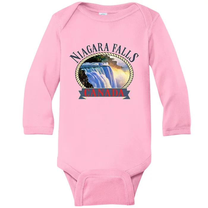 Niagara Falls Canada Usa Nature River Baby Long Sleeve Bodysuit