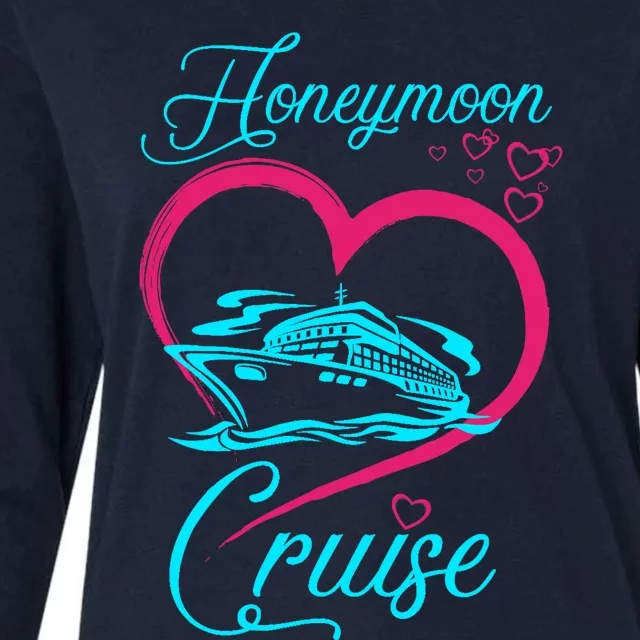 Newlywed FunLoving Couples Honeymoon Cruise Womens Cotton Relaxed Long Sleeve T-Shirt