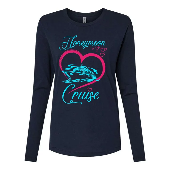 Newlywed FunLoving Couples Honeymoon Cruise Womens Cotton Relaxed Long Sleeve T-Shirt