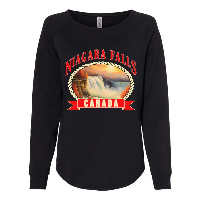 Niagara Falls Canada Usa Nature River Womens California Wash Sweatshirt