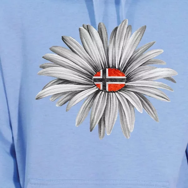 Norwegian Flag Daisy Trendy For Summer Cruise Norway Travel Unisex Surf Hoodie