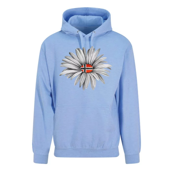 Norwegian Flag Daisy Trendy For Summer Cruise Norway Travel Unisex Surf Hoodie