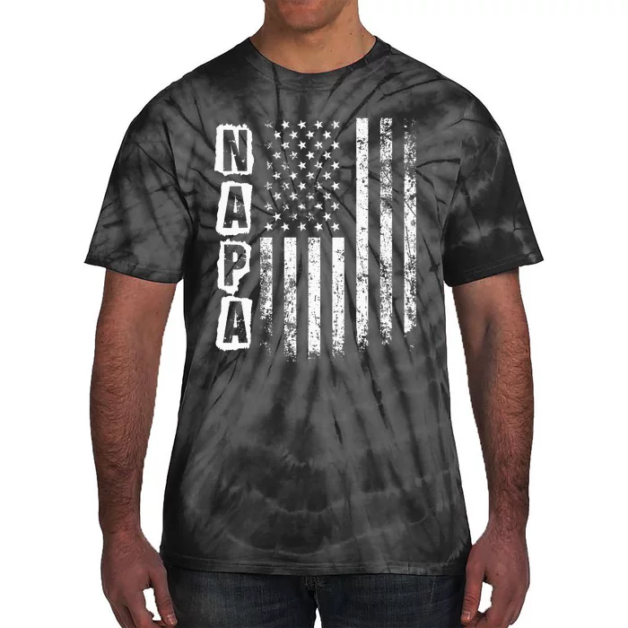 Napa FatherS Day American Flag 4th Of July Tie-Dye T-Shirt