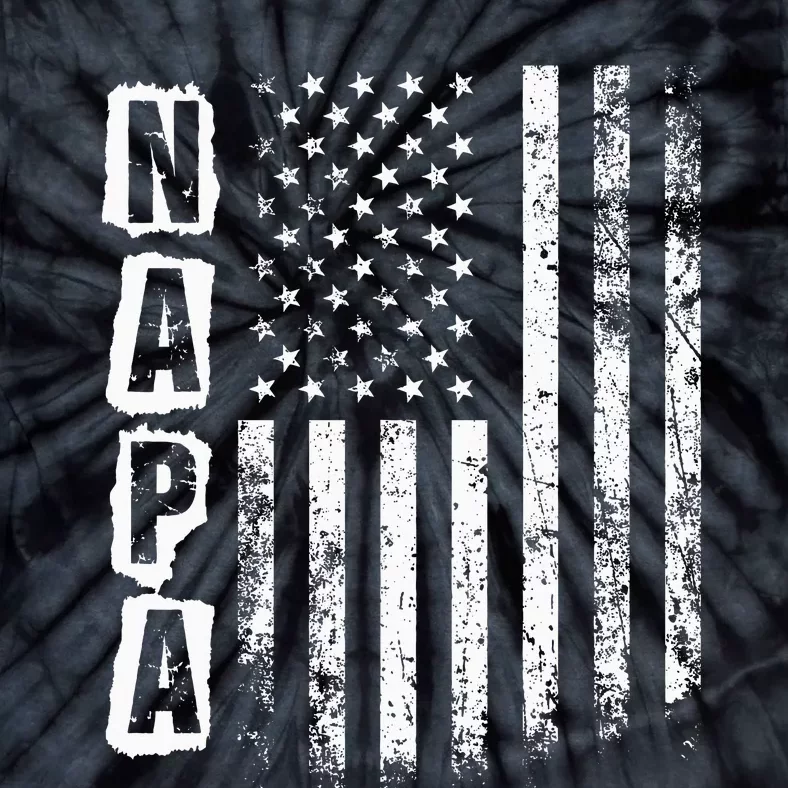 Napa FatherS Day American Flag 4th Of July Tie-Dye T-Shirt