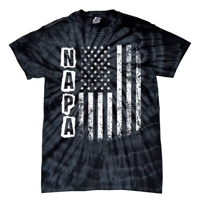 Napa FatherS Day American Flag 4th Of July Tie-Dye T-Shirt