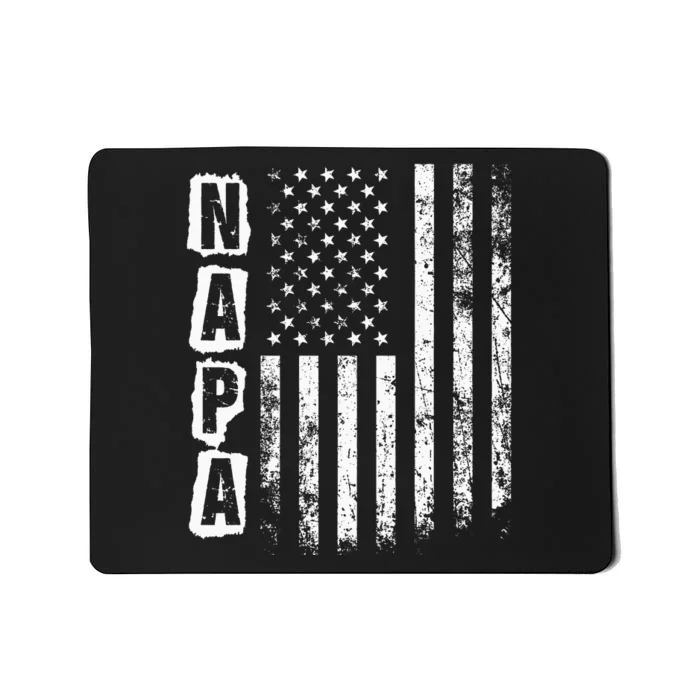 Napa FatherS Day American Flag 4th Of July Mousepad