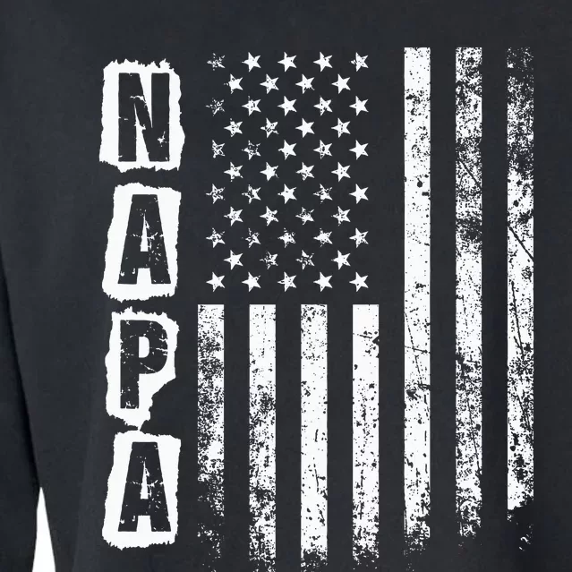 Napa FatherS Day American Flag 4th Of July Cropped Pullover Crew