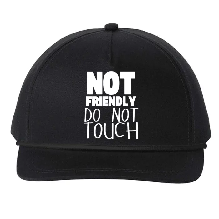 Not Friendly Do Not Touch Snapback Five-Panel Rope Hat