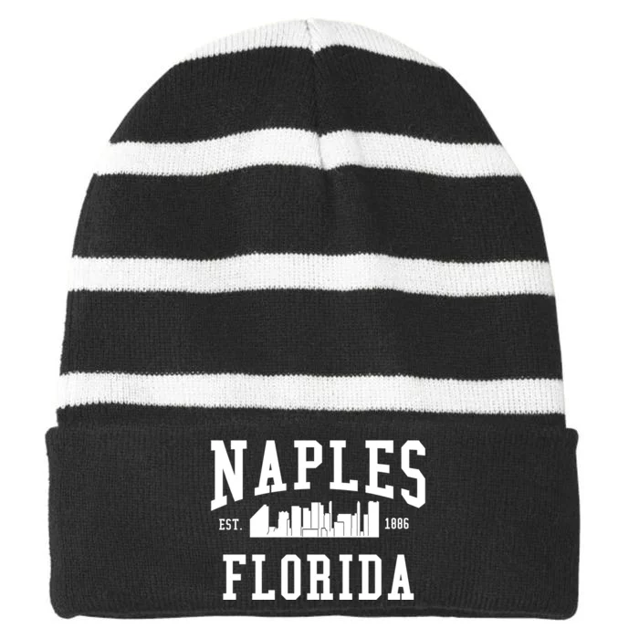 Naples Florida Est 1886 Striped Beanie with Solid Band