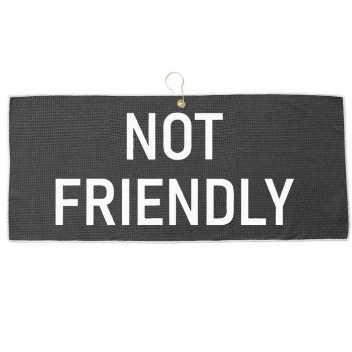 Not Friendly Funny Jokes Sarcastic Large Microfiber Waffle Golf Towel