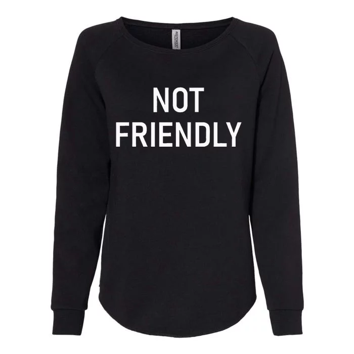 Not Friendly Funny Jokes Sarcastic Womens California Wash Sweatshirt