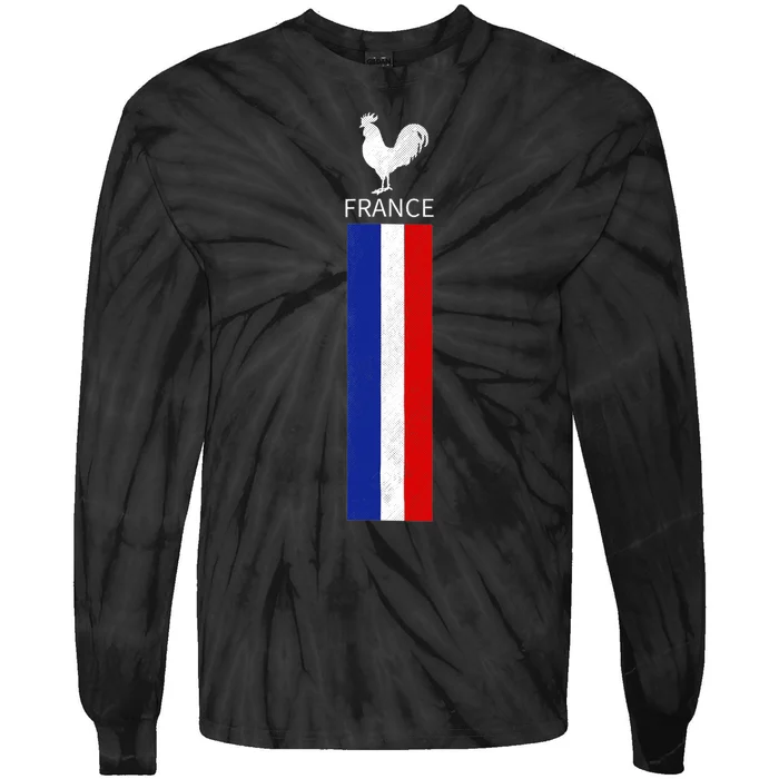 National France Flag Jersey French Football Soccer Team Tie-Dye Long Sleeve Shirt