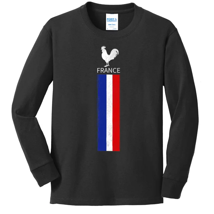 National France Flag Jersey French Football Soccer Team Kids Long Sleeve Shirt