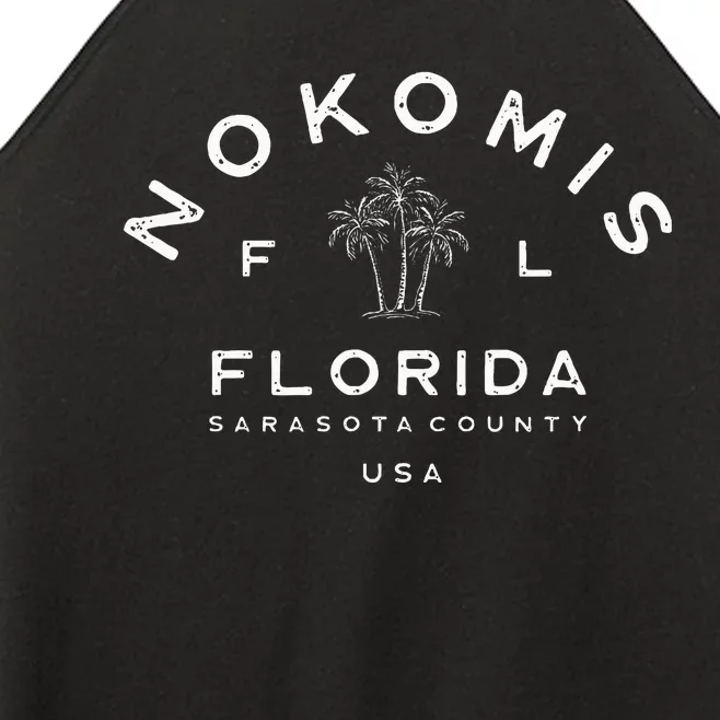 Nokomis Florida Fl Beach Vacation Retro Palm Trees Souvenir Women’s Perfect Tri Rocker Tank