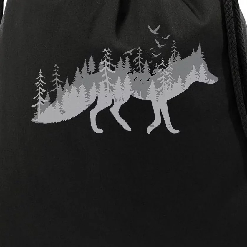 Nature Fox Forest Zookeeper Wildlife Animal Lover Drawstring Bag