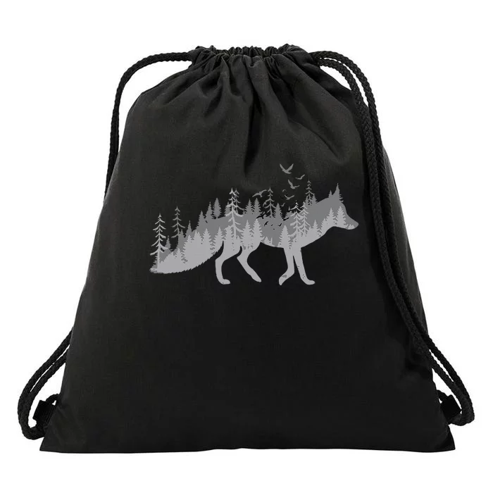 Nature Fox Forest Zookeeper Wildlife Animal Lover Drawstring Bag