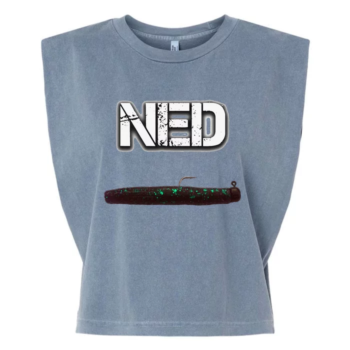 NED Freshwater Fishing Lure Largemouth Bass Garment-Dyed Women's Muscle Tee