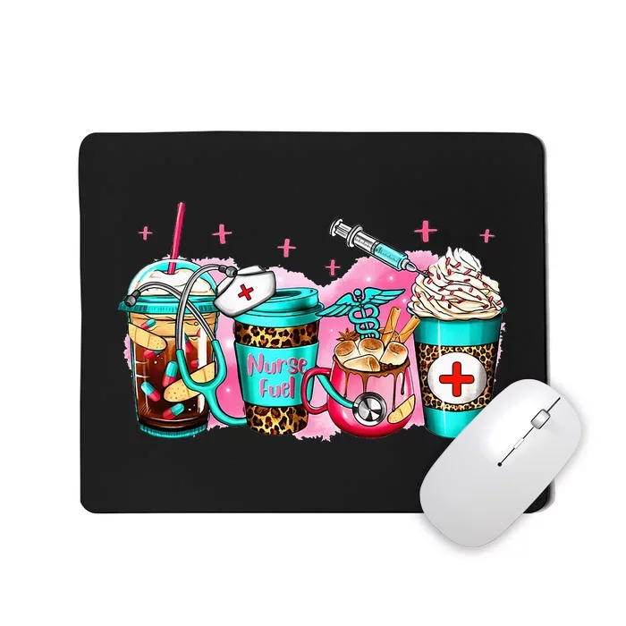 Nurse Fuel Funny Hot Cocoa Coffee Latte Lover Mousepad