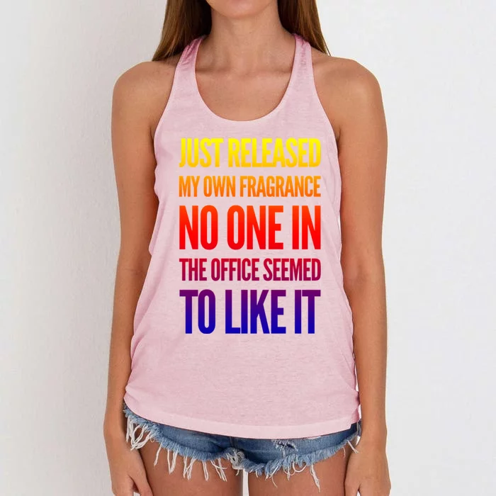 New Fragrance Funny Flatulence Novelty Office Tee Gift Women's Knotted Racerback Tank