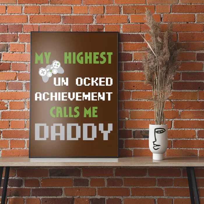 Nerdy Funny Father Day Gamer Dad Daddy Love Video Gaming Poster