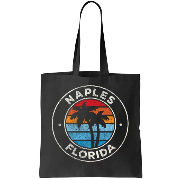 Naples Florida FL Vintage Graphic Retro 70s Tote Bag