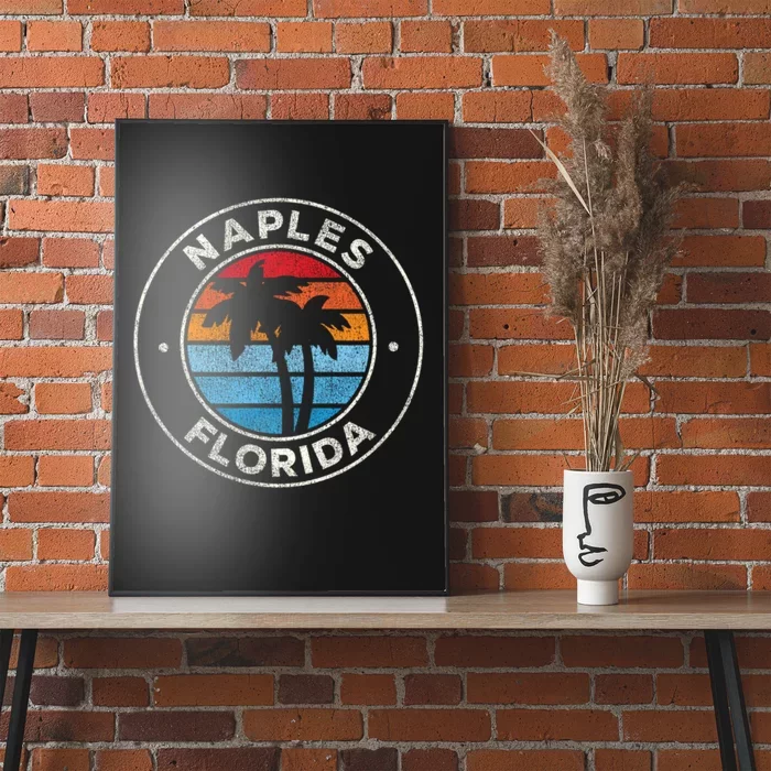 Naples Florida FL Vintage Graphic Retro 70s Poster