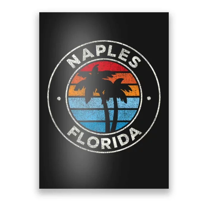 Naples Florida FL Vintage Graphic Retro 70s Poster