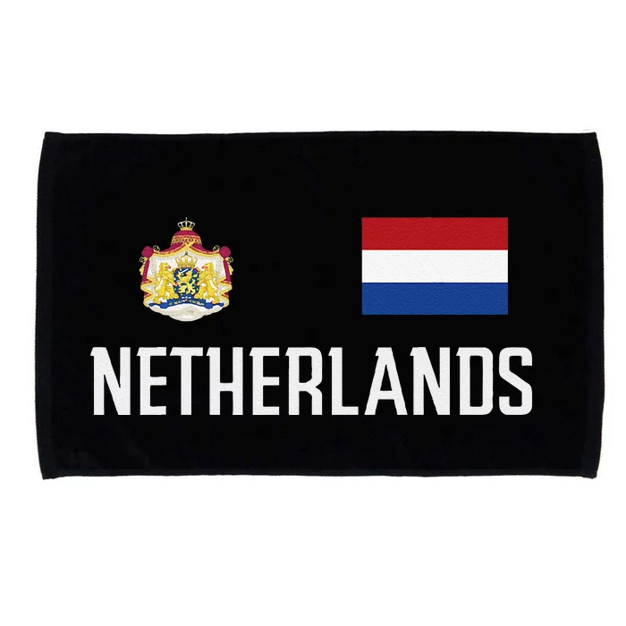 Netherlands Flag Football Soccer Fan Gift Microfiber Hand Towel