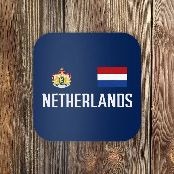 Netherlands Flag Football Soccer Fan Gift Coaster