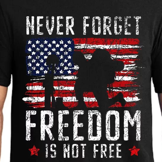 Never Forget Freedom Is Not Free Usa American Memorial Day Pajama Set