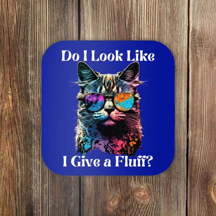 No Fluffs Given Vintage Best Cat Dad Ever Cat Daddy Gift Coaster