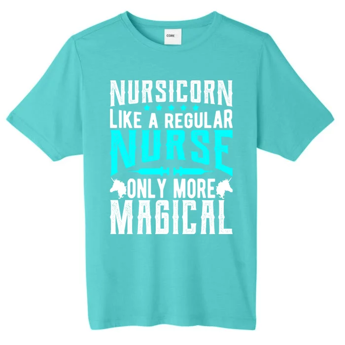 Nursicorn Funny Gift Rn Lpn Cna Healthcare Dabbing Unicorn Funny Gift ChromaSoft Performance T-Shirt