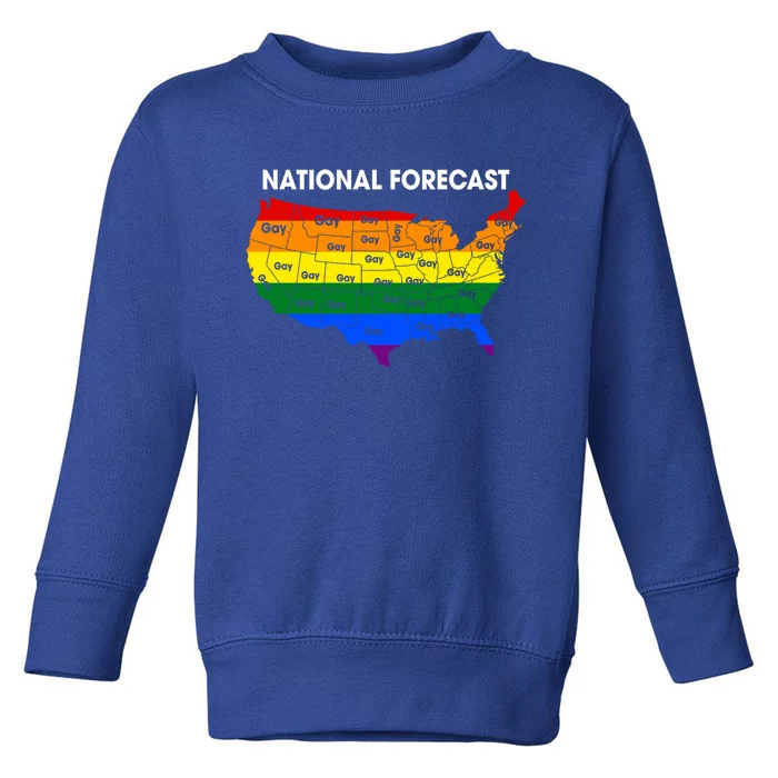 National Forecast Gay Gay Map Pride Colorful Pride Lgbtq Gift Toddler Sweatshirt