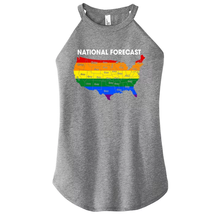 National Forecast Gay Gay Map Pride Colorful Pride Lgbtq Gift Women’s Perfect Tri Rocker Tank